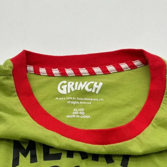 Dr Seuss THE GRINCH Mens Christmas Holiday MERRY WHATEVER PJ Pajama Top Size XL - Picture 5 of 7